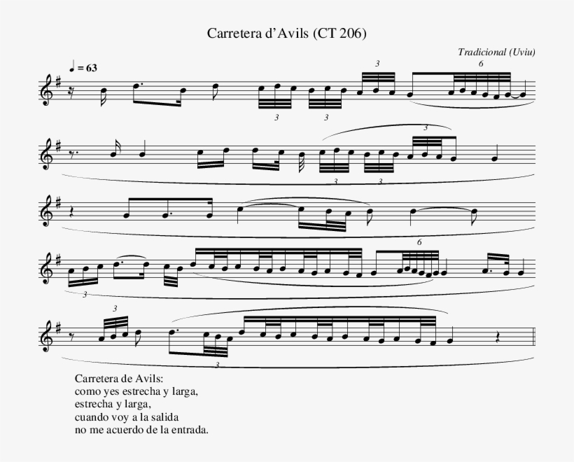 Listen To Carretera D'avils - Sheet Music, transparent png download