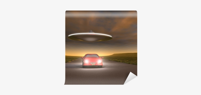 Ovni Sobre Un Coche En La Carretera Wall Mural • Pixers® - Unidentified Flying Object, transparent png download