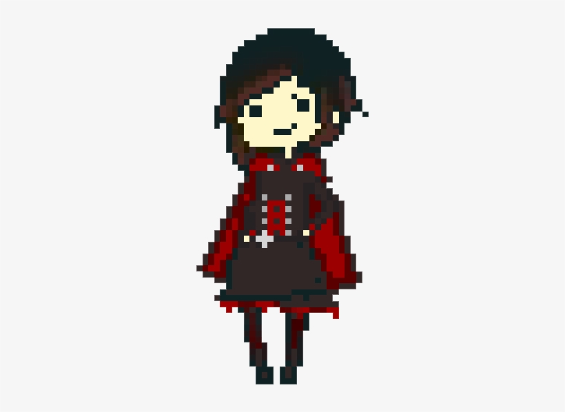 Ruby Clipart Pixel - Rwby Ruby Rose Pixel, transparent png download