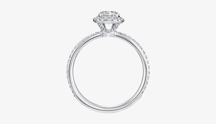 The One, Round Brilliant Diamond Micropavé Engagement - Engagement Ring, transparent png download