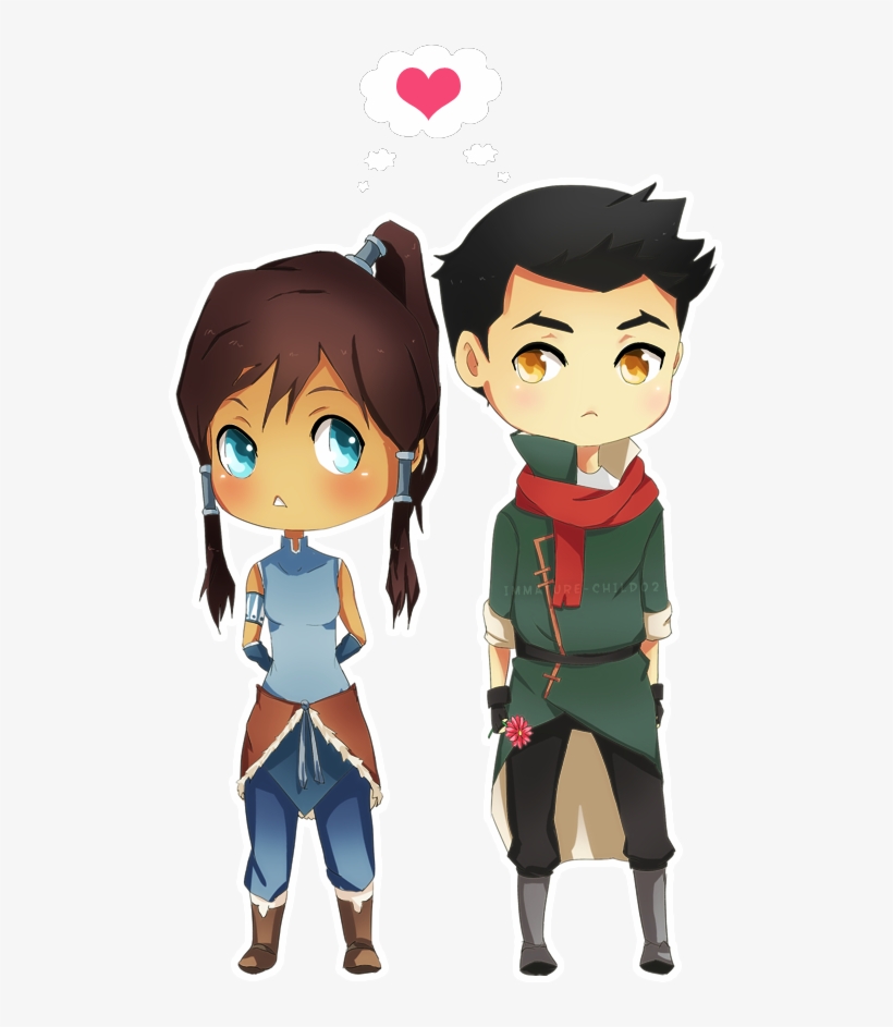 Cute - Мако И Корра Арт, transparent png download