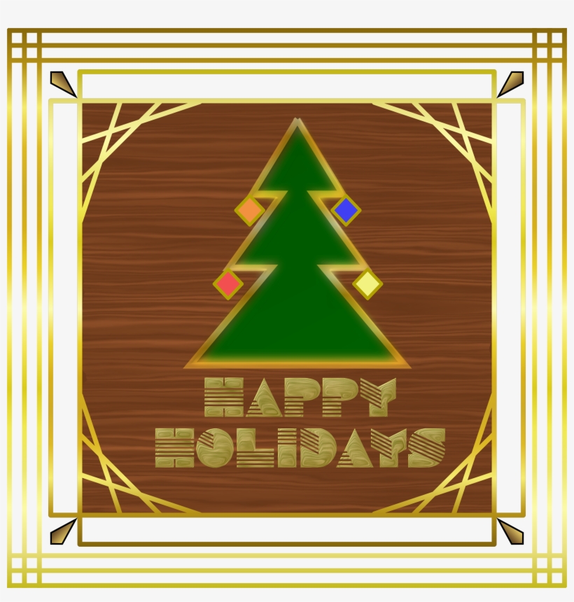 This Free Icons Png Design Of Art Deco Holiday Card, transparent png download