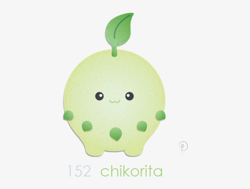 Second Pokedot, Chikorita The Mascot For The Chikoritaville - Illustration, transparent png download