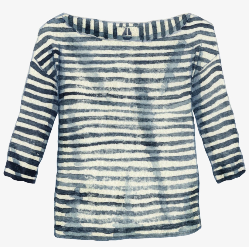 1296 × 1280 In Breton Jumper - Blue Striped Long Sleeve Shirt Men, transparent png download