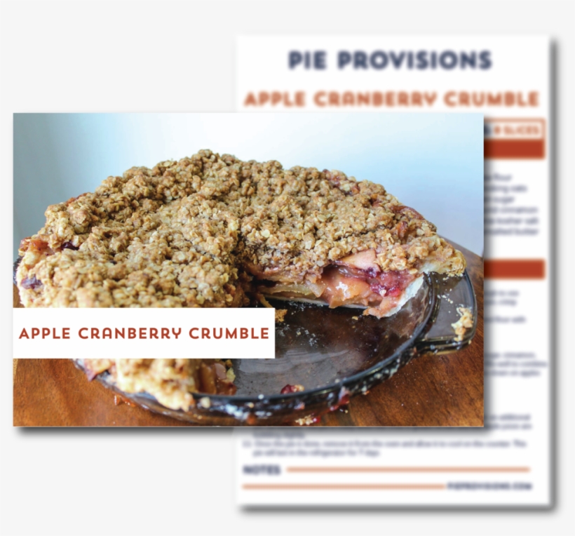 Apple Cranberry Crumble Recipe Card - Baked Goods, transparent png download