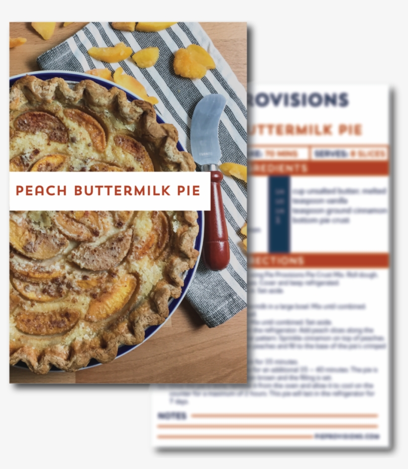 Peach Buttermilk Recipe Card - Pepperoni, transparent png download