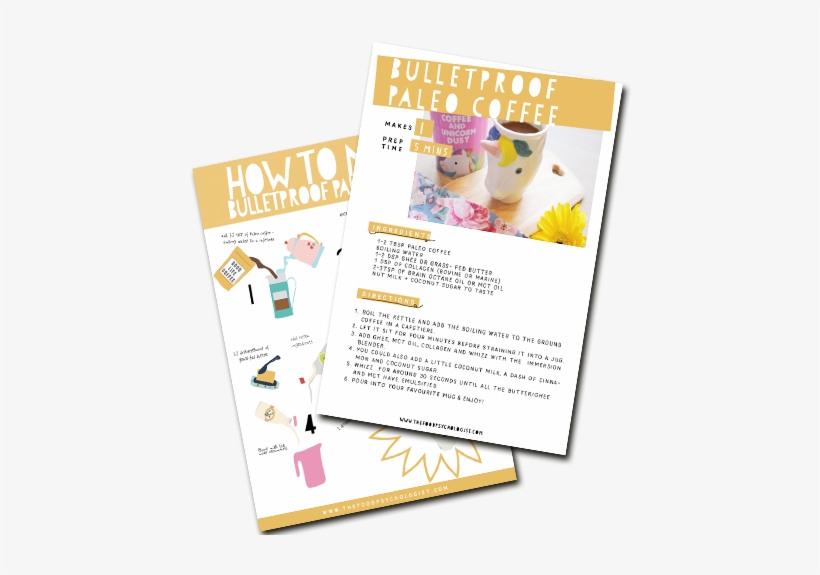 Bulletproof Coffee Recipe Card - Bulletproof Coffee, transparent png download