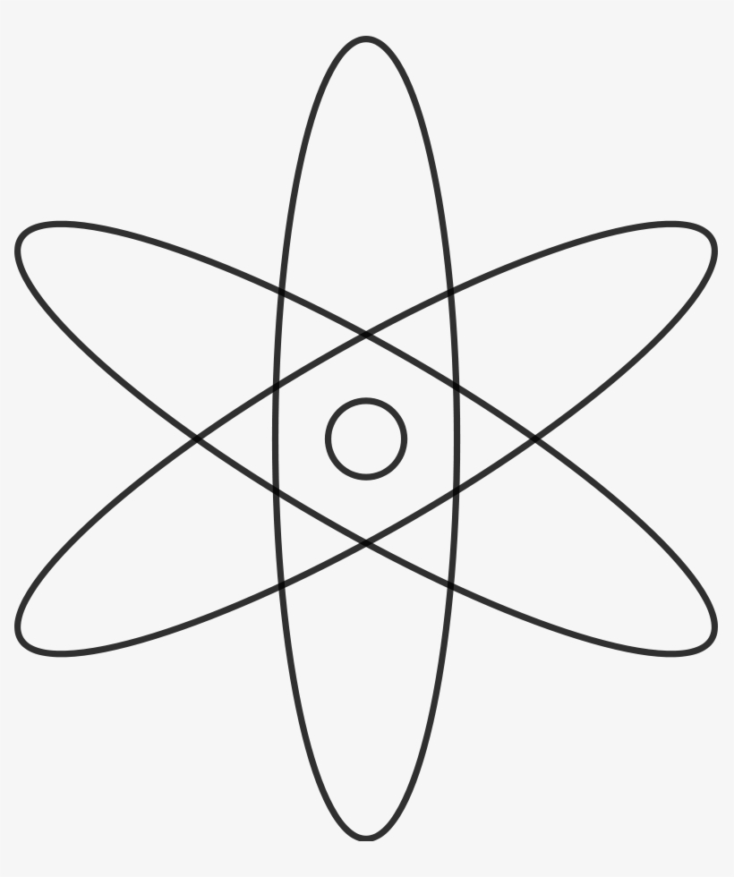 How To Set Use Stylized Atom Icon Png - Science Clip Art Black And White, transparent png download