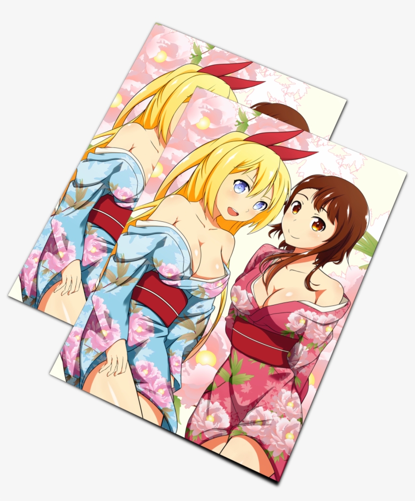 Hana Onodera & Chitoge Print - Cartoon, transparent png download
