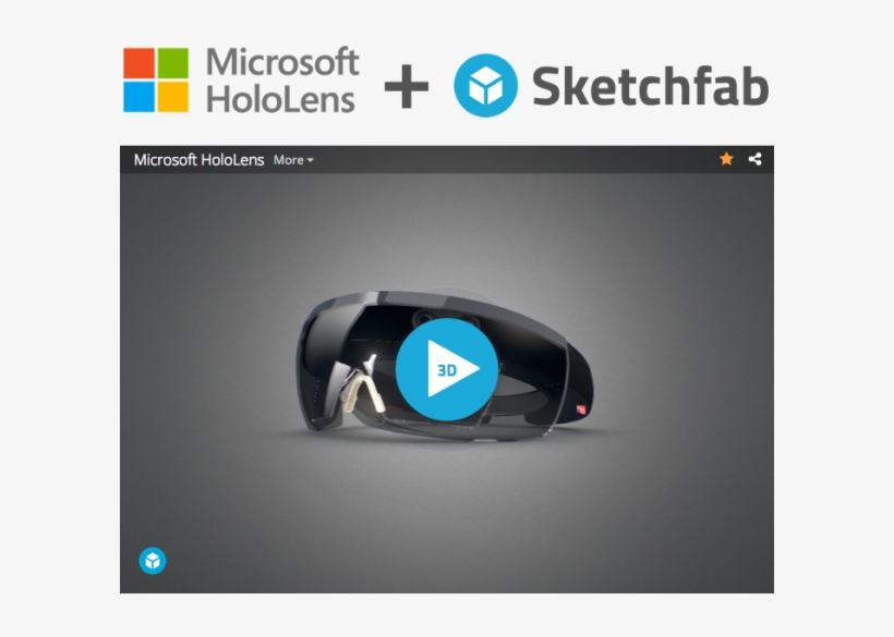 Microsoft Hololens Teams Up With Sketchfab, A 3d Art - Microsoft Corporation, transparent png download
