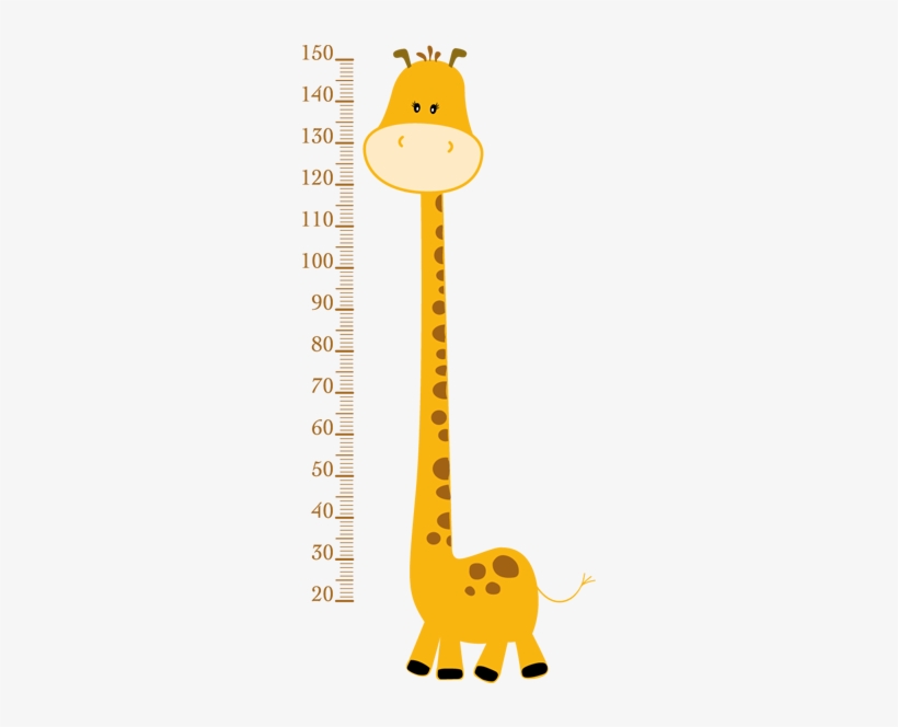 Regla Medir Vinilo Bebe - Baby Giraffe Clip Art, transparent png download