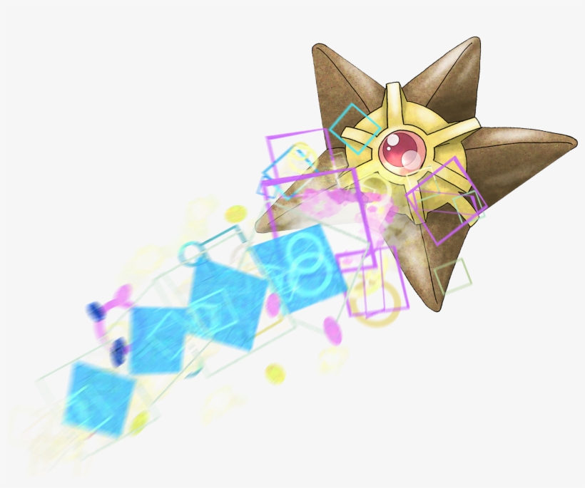 #120 Staryu Used Signal Beam And Power Gem - Illustration, transparent png download