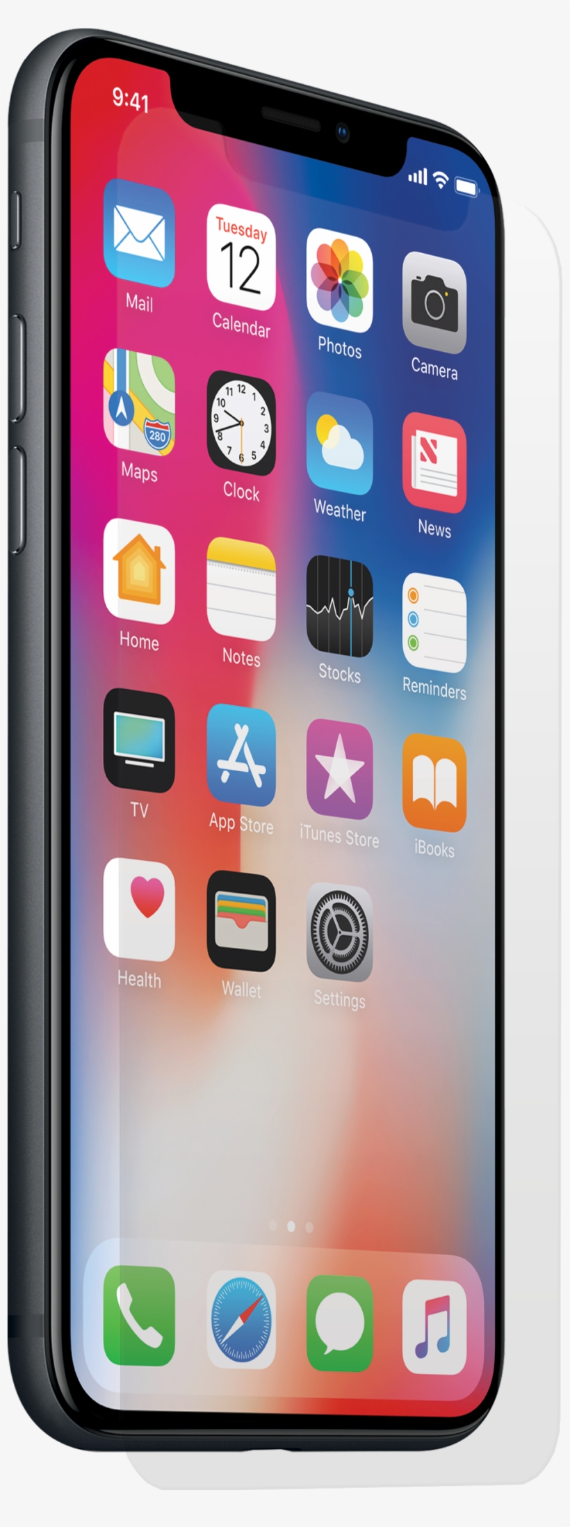 3sixt Glass Screen Protector For Iphone Xs - Apple Cover For Iphone X - Midnight Blue, transparent png download