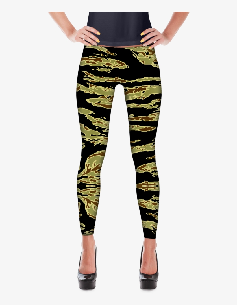 American Tiger Stripe Gold Camo All-over Leggings - Women's Leggings - Back To Prep - Xs, transparent png download