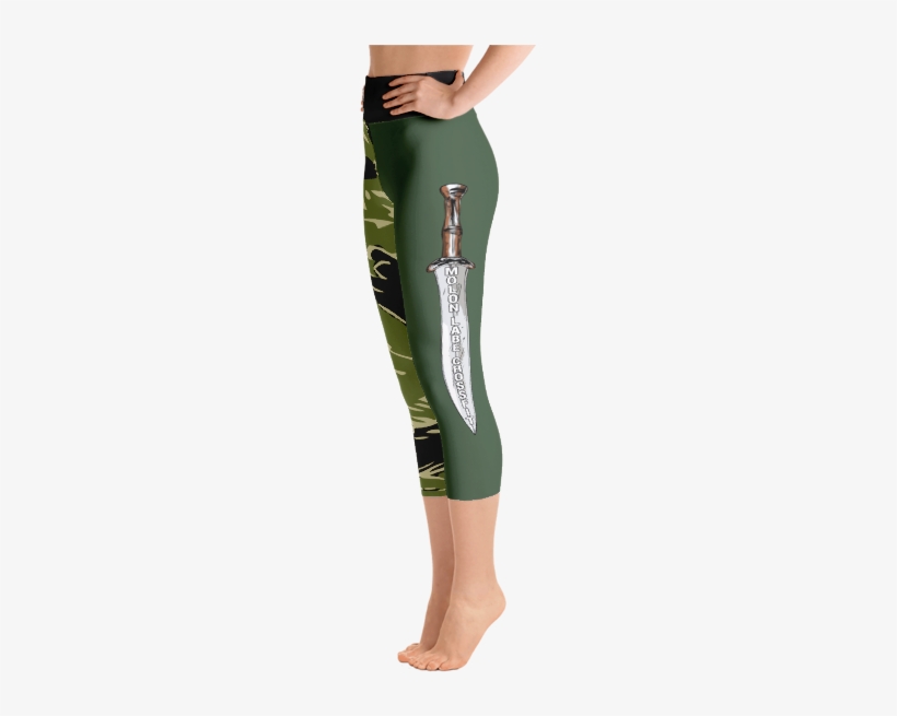 Yoga Capri Leggings Tiger Stripe Sword - Cool Rogue Yoga Pants, transparent png download