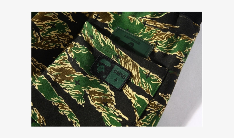 A Bathing Ape Bape Cmss Tiger Stripes Sweatpants - Green, transparent png download