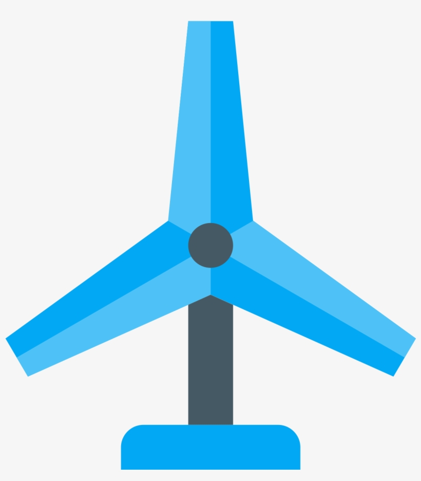 Wind Turbine Icon - Wind Turbine Png Flat, transparent png download