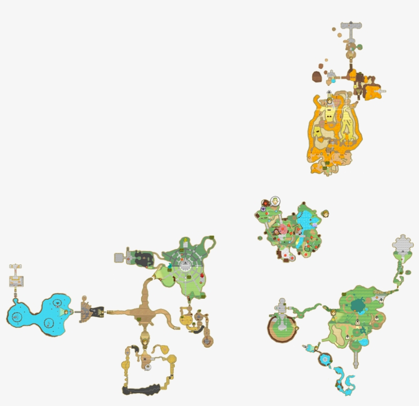 Map Of The Surface - The Legend Of Zelda: Skyward Sword, transparent png download