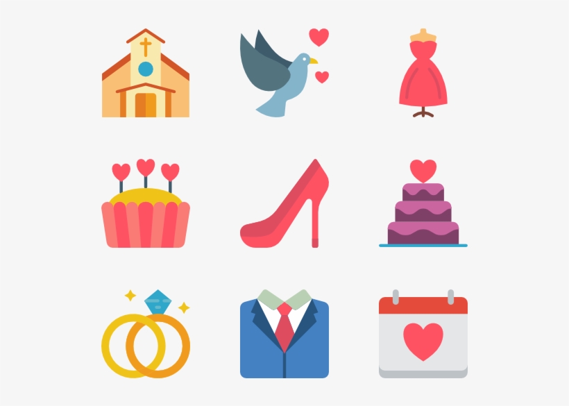 Wedding 50 Icons, transparent png download