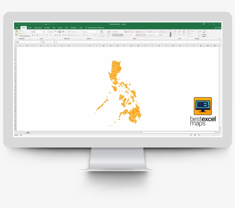 Puerto Rico Map For Microsoft Excel - Microsoft Excel, transparent png download