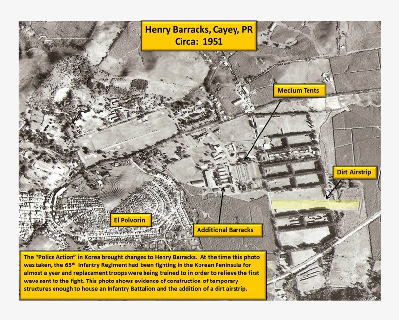 Aerial Photo Of Henry Barracks 1951 Preparing For War - Base Militar En Cayey, transparent png download
