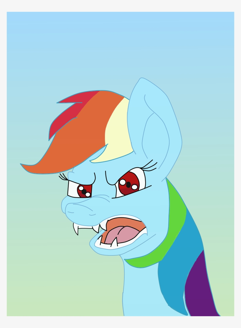 Fox Element Of Greed, Fangs, Rainbow Dash, Safe, Solo - Rainbow Dash, transparent png download
