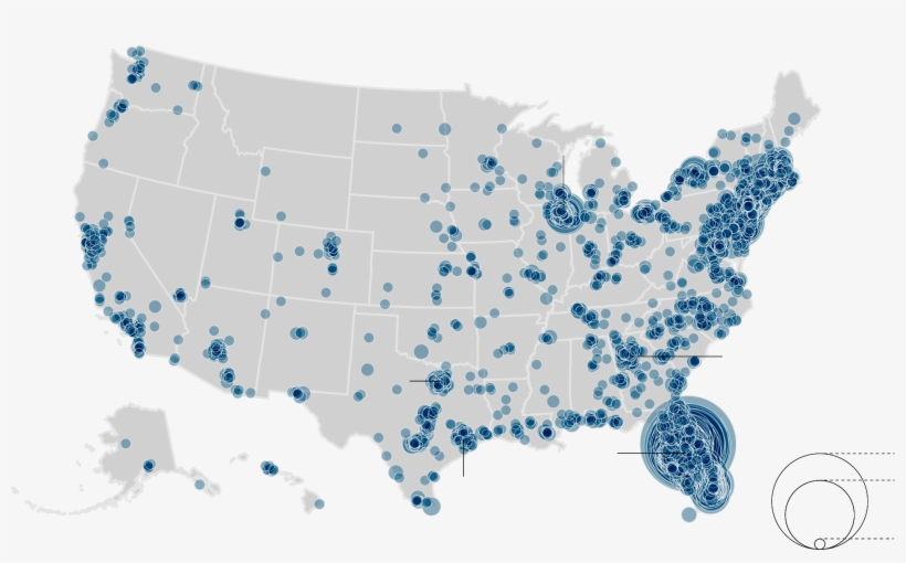 Where Puerto Rican Storm Refugees Are Resettling - Map, transparent png download