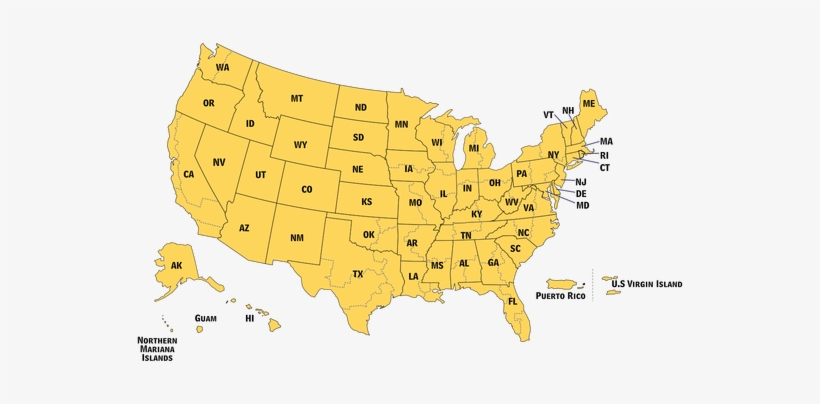 Picture - Public Domain Map Of Usa States, transparent png download