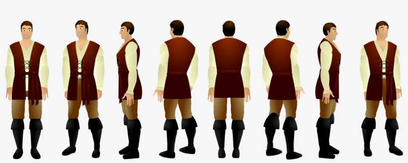 Peasant Character Sheet A Character Pack By Flashcartoonlibrary - Cartoon Character Middle Age, transparent png download