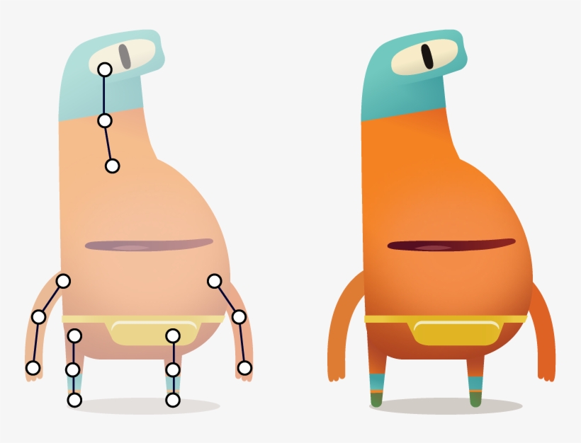 Byte 2d Character Skeleton - Byte, transparent png download