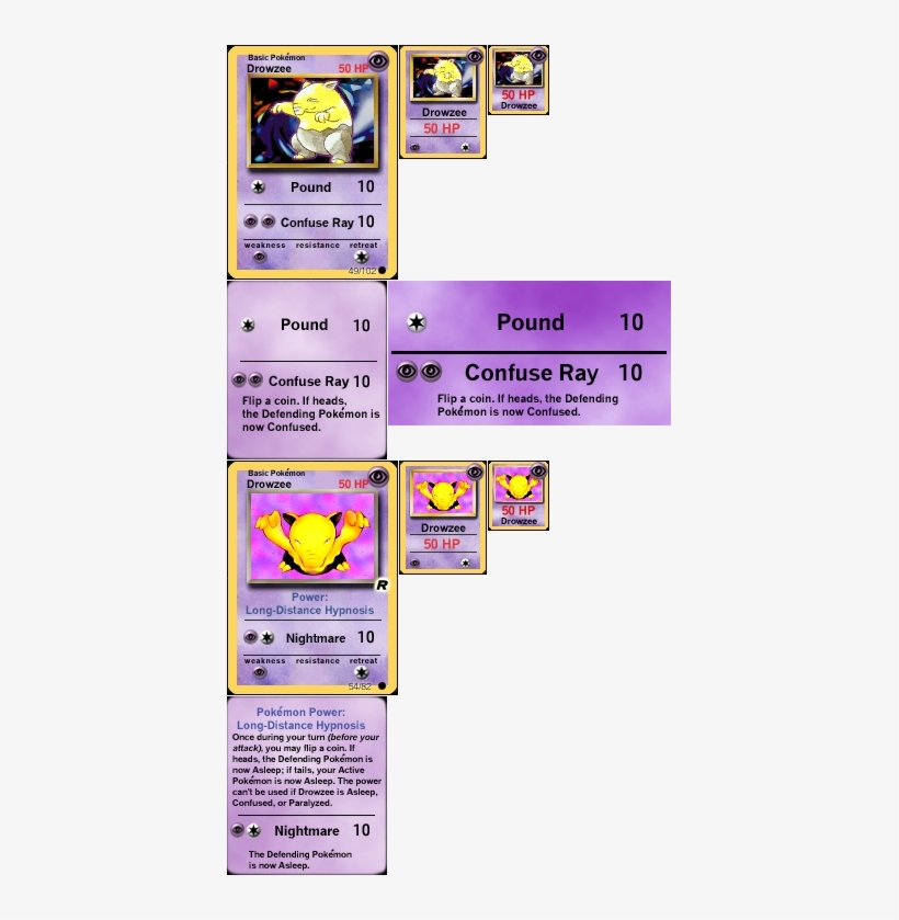 #096 Drowzee - Pokemon Card, transparent png download