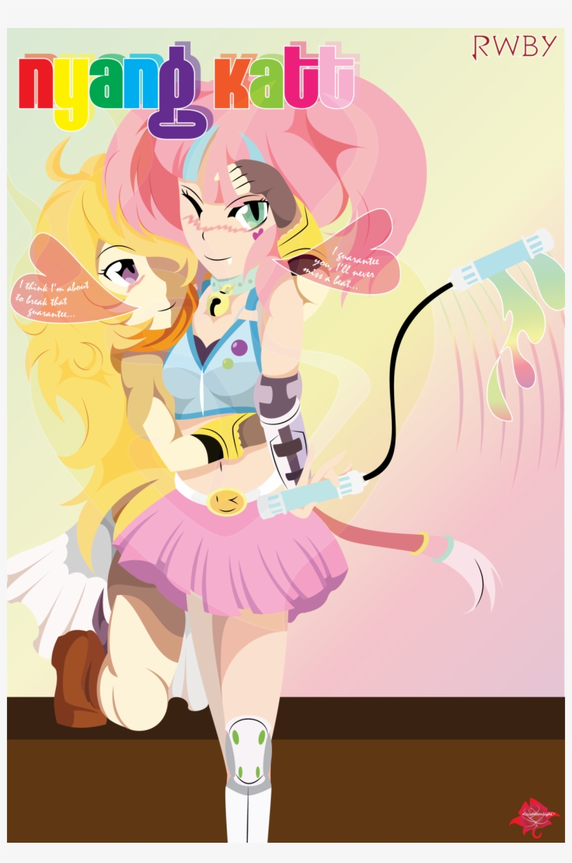 Neon Katt X Yang Xiao Long/nyang Katt - Neon Katt X Yang, transparent png download