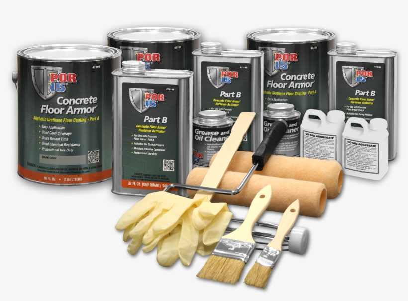 47319 Por 15 Concrete Floor Armor Basic Kit Dark Gray - Photograph, transparent png download