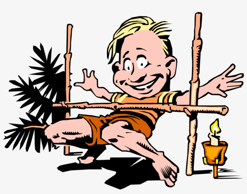 Vector Illustration Of On Holiday Vacation Male Dances - Limbo Clip Art, transparent png download