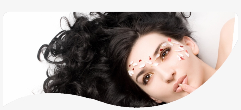 Hair Styling - Flower Petals On Face, transparent png download