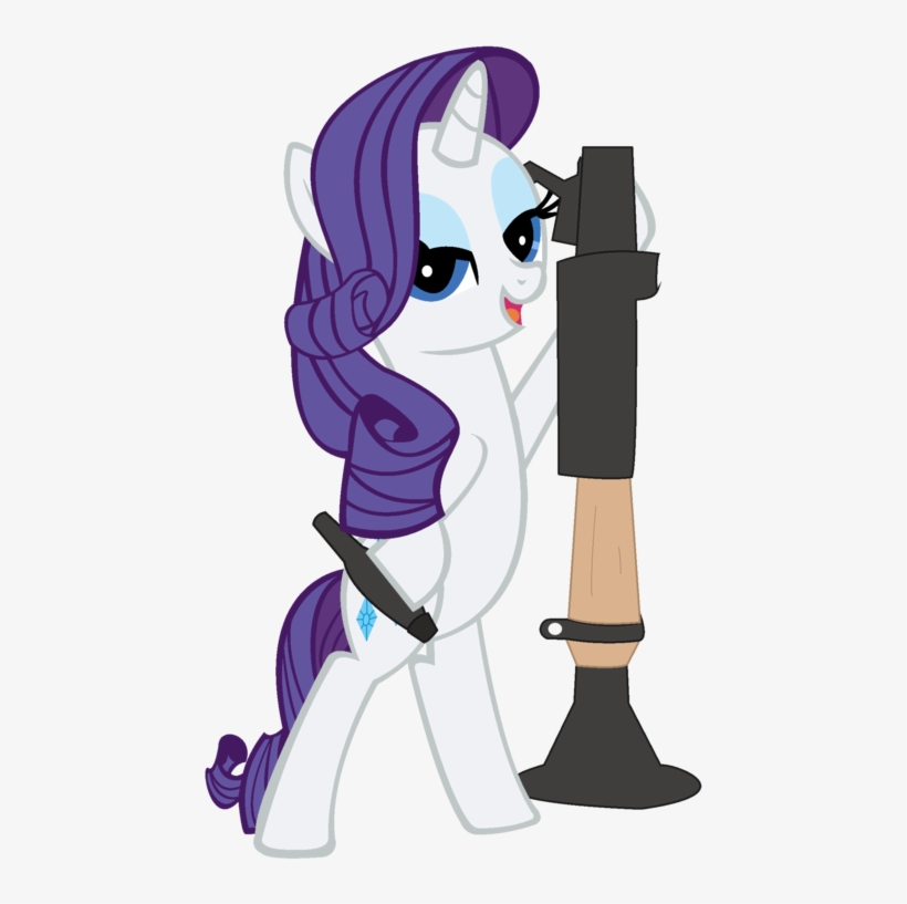 Pweanut, Rarity, Rocket Launcher, Safe, Soldier, Team - Rarity Soldier, transparent png download