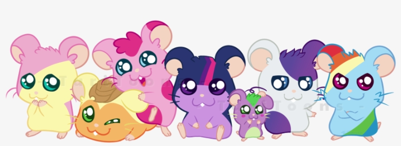 Taritoons, Fluttershy, Group, Hamster, Hamsterfied, - My Little Pony Hamster, transparent png download