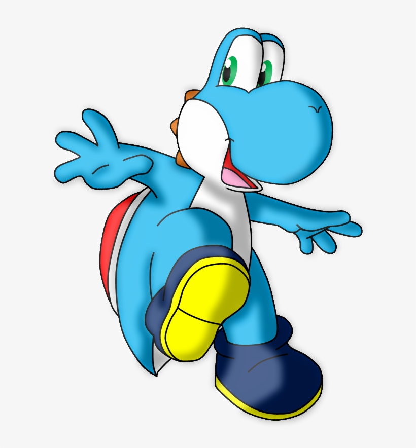 Just A Cyan Yoshi By Awsmyoshi D44djoq Yoshi Transparent Png