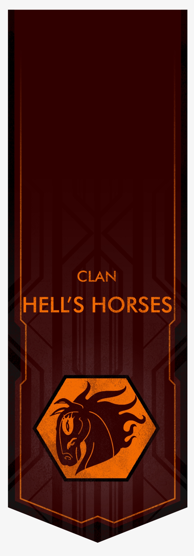Clan Hell's Horses Banner - Graphic Design, transparent png download