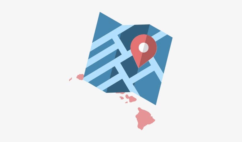 Hawaii Map Pin - Hawaii, transparent png download