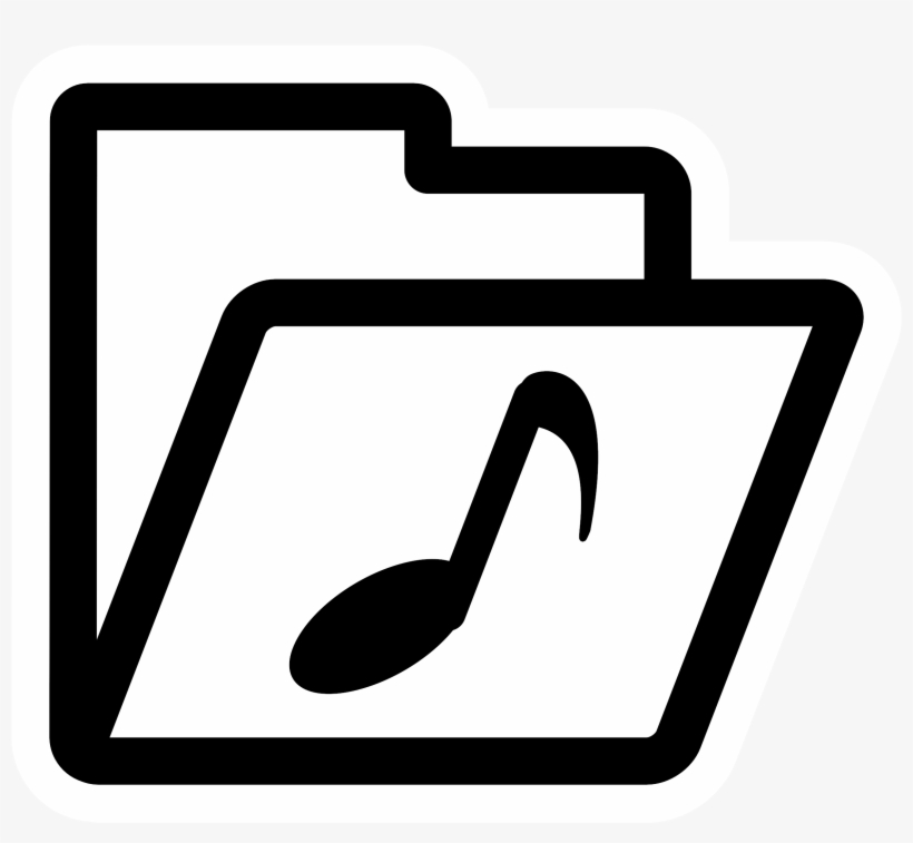 This Free Icons Png Design Of Mono Folder Music, transparent png download