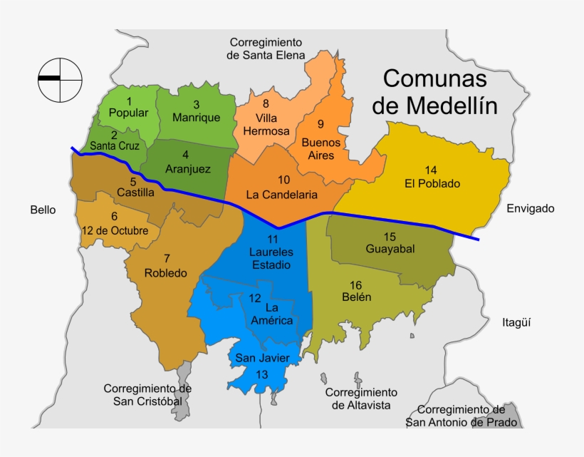 Medellín Colombia City Guide - Comunas De Medellin Mapa, transparent png download