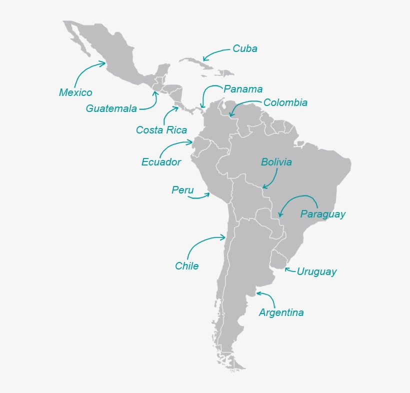 Below, You Will Find A Geographical Overview Of Our - Latin America Map Silhouette, transparent png download