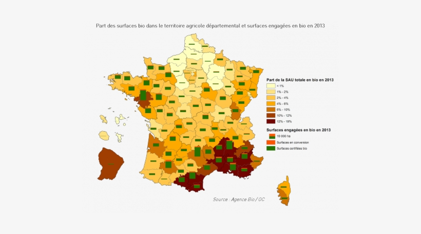 Map Of France - Agricultural Regions In France, transparent png download