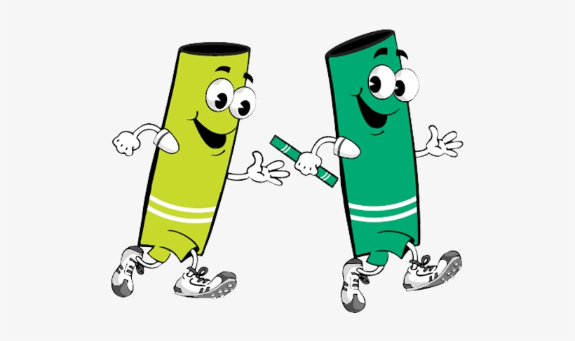 Country Kids Relays Image Black And White Stock - Baton Relay Clipart, transparent png download