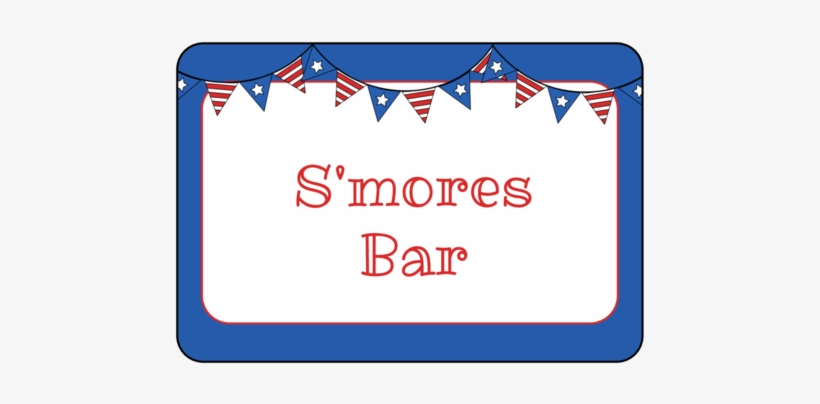 Stars And Stripes Banner Snack Labels Transparent Png 500x353