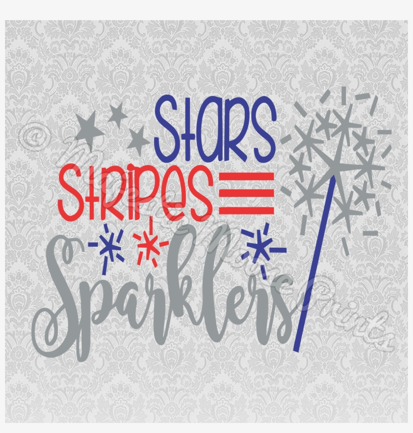 Stars Stripes Sparklers Svg / Clipart, transparent png download