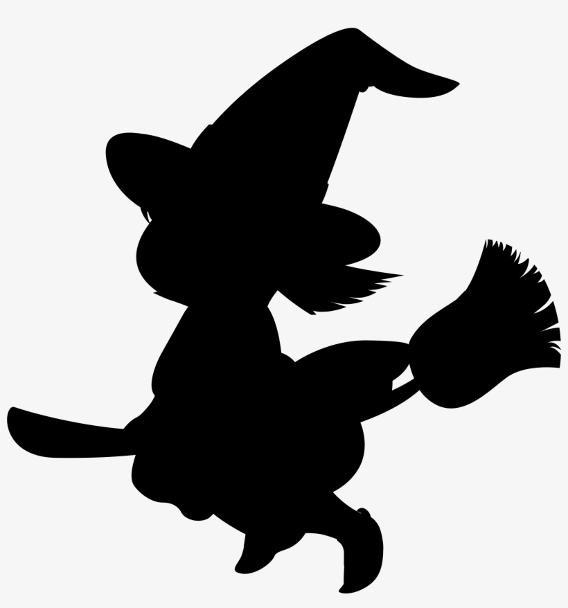 This Free Icons Png Design Of Cartoon Witch Silhouette, transparent png download