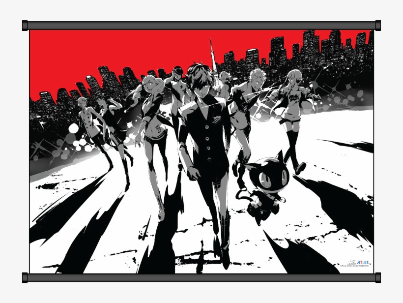 Cityscape Wallscroll - Persona 5 Steelbook Launch Edition (ps4), transparent png download