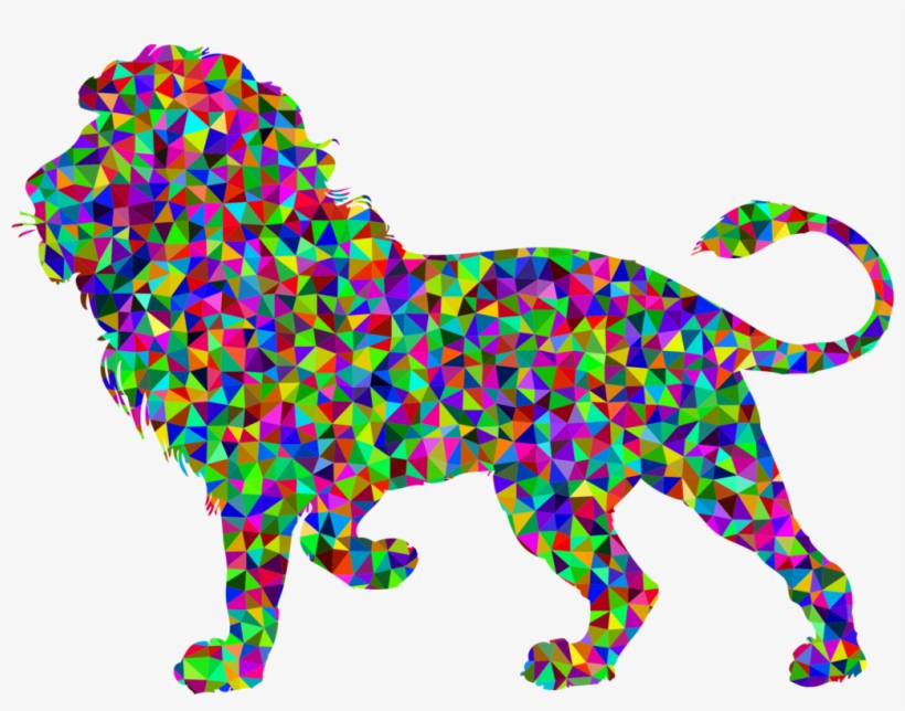 Lion Silhouette Stencil Drawing Free Commercial Clipart - Black And White Lion Png Clipart, transparent png download